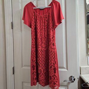 Cable & Gauge Coral Pink Knee-Length Dress